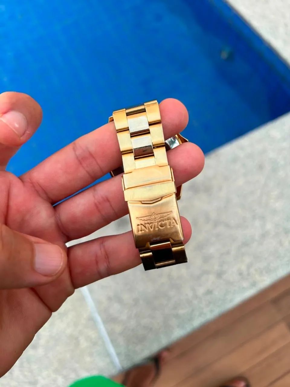 Invicta original Pro Diver Automático 8930OB dourado com mostrador e bisel azul!  - Foto 2