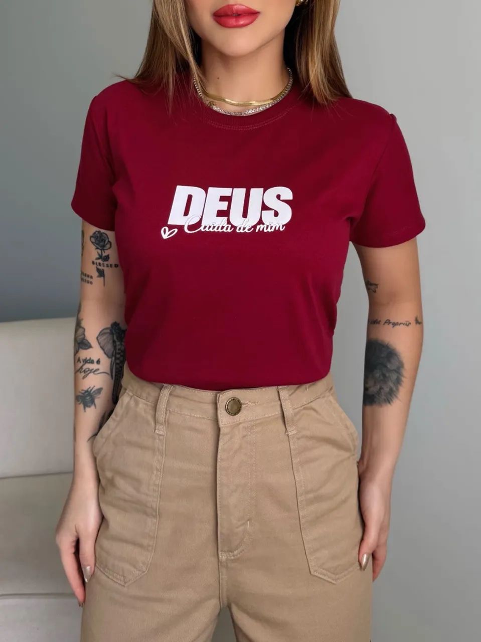T-shirt de algodão valor 25 - Foto 2
