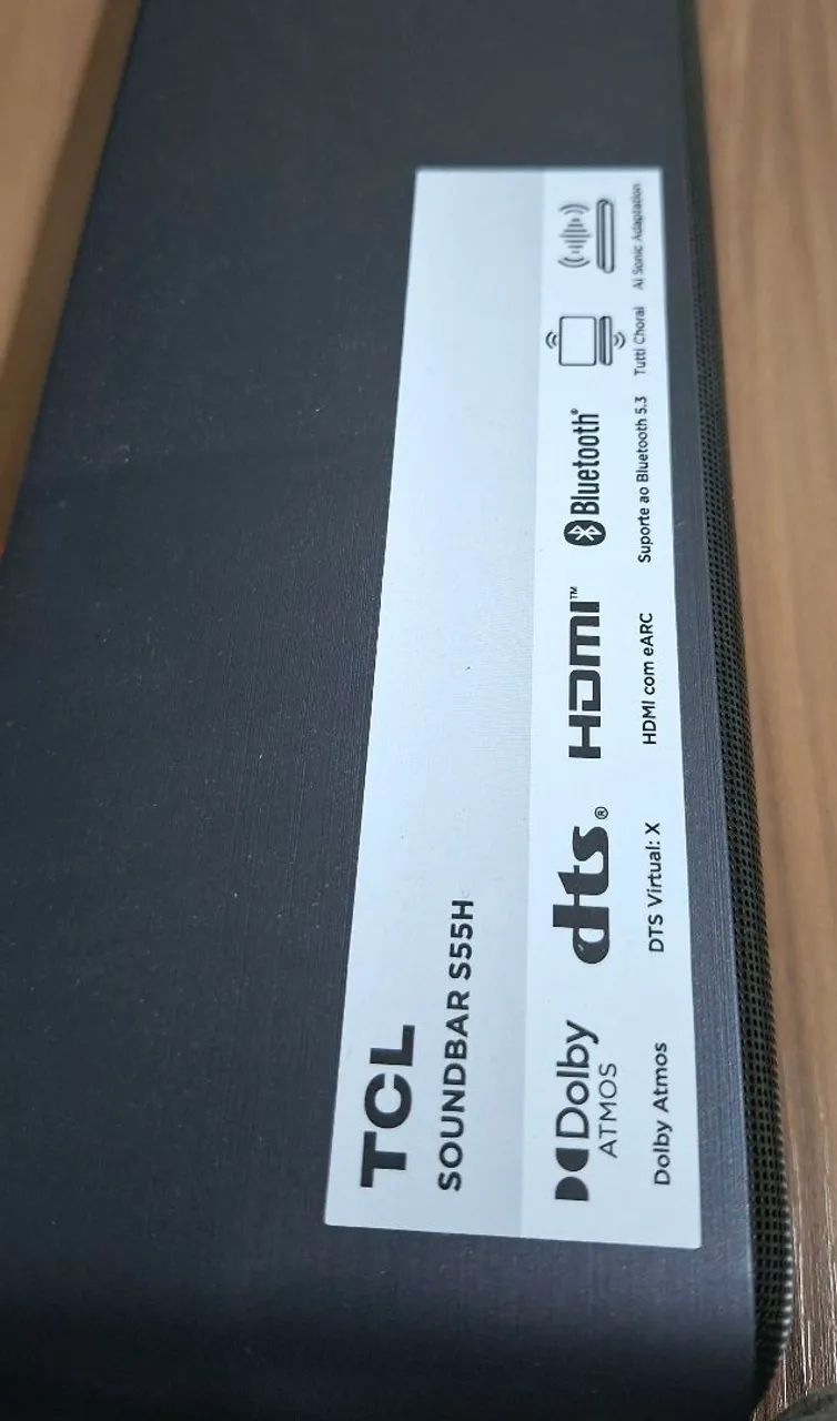 Soundbar TCL S55H Dolby Atmos Bluetooth
