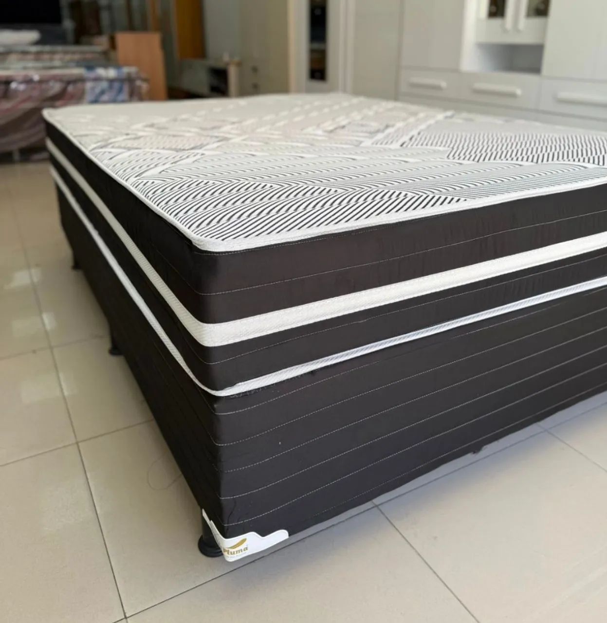 Cama Casal padrão com molas Ensacadas Individual (Base + colchão separado) - Foto 3
