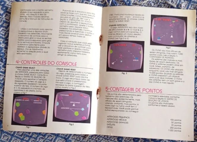 Manual Do Cartucho Asteroids Atari Polyvox Original - Foto 3