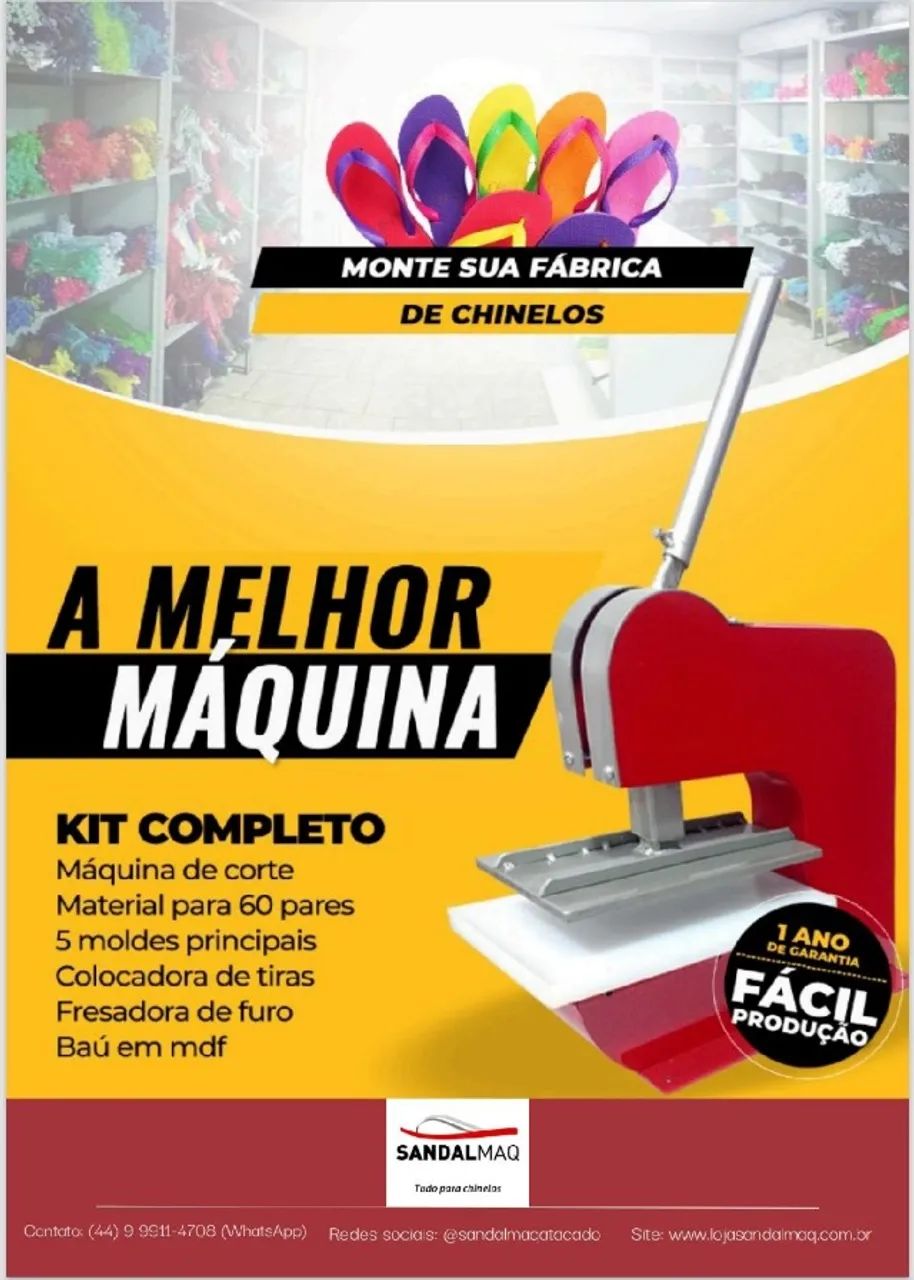 ? TUDO PARA A PRODUÇÃO DE CHINELOS É NA SANDALMAQ! - Foto 3