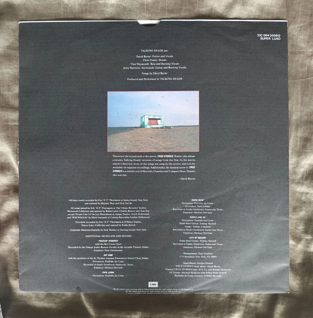 LP Disco Vinil "True Stories"  Talking Heads - Foto 3