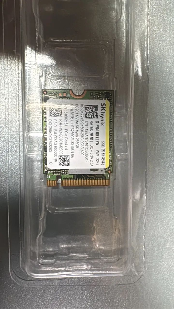 SSD M2 NVME 256 GB
