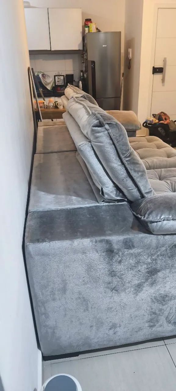 Sofá retrátil suede de 2,60 - Foto 4
