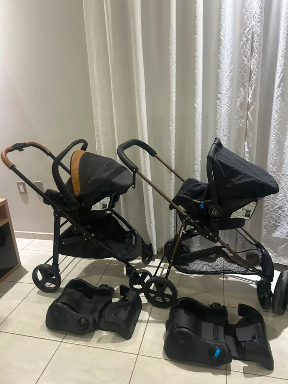Carrinho de bebê Moisés com bebê conforto e base veícular  - Foto 2