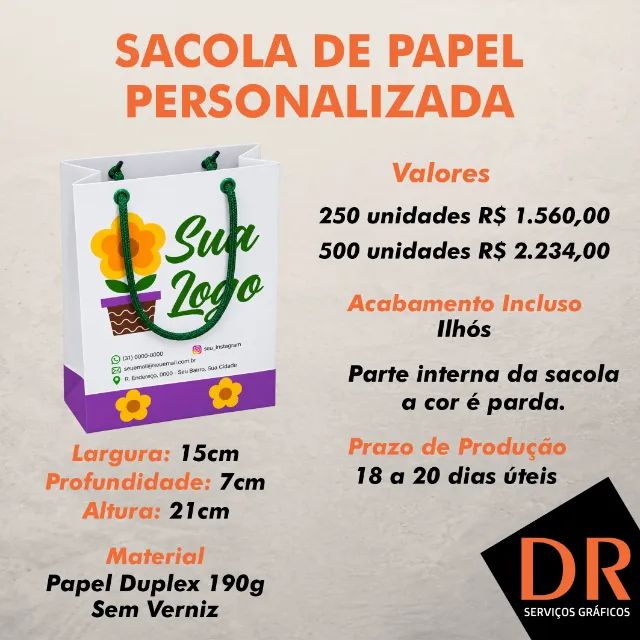 Sacola de Papel Personalizada