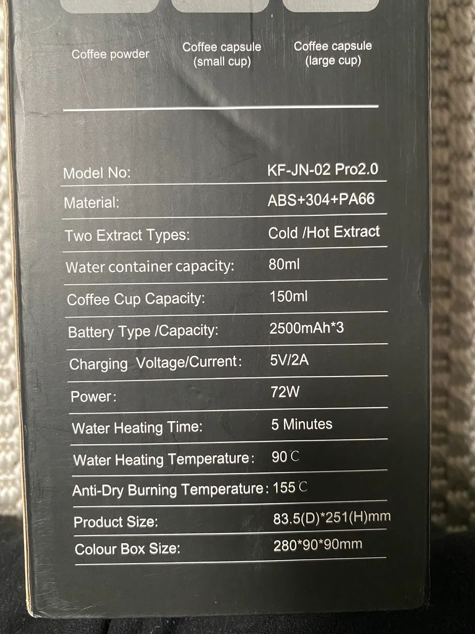 Máquina de café expresso portátil 