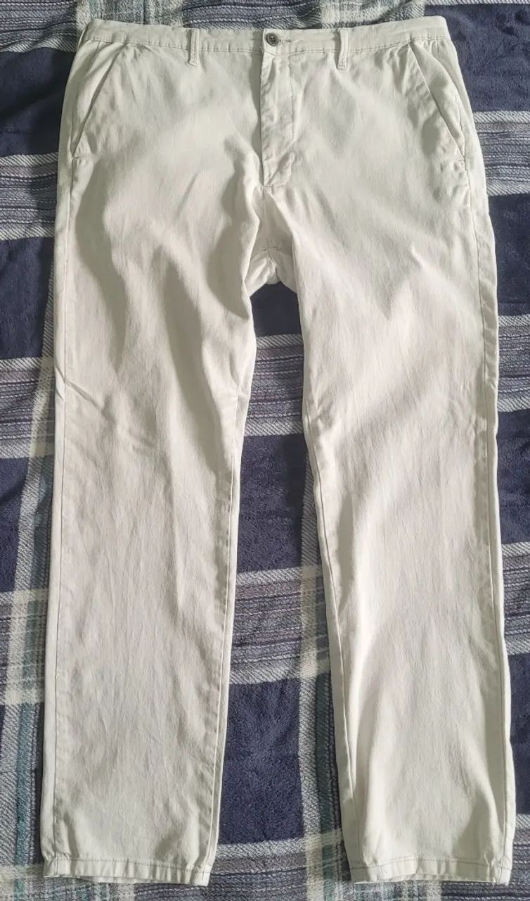 Calça Angelo Litrico Work Slim cinza gelo 