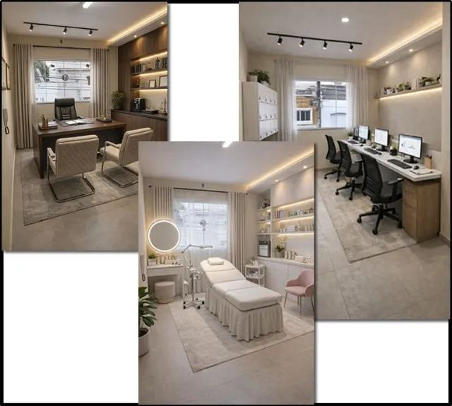 Sala comercial + internet  + ambientes mobiliados térrea na Santa Rosália