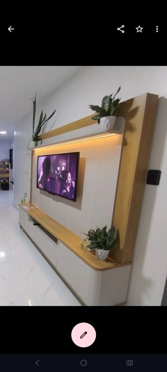 Painel com led + rack acoplado