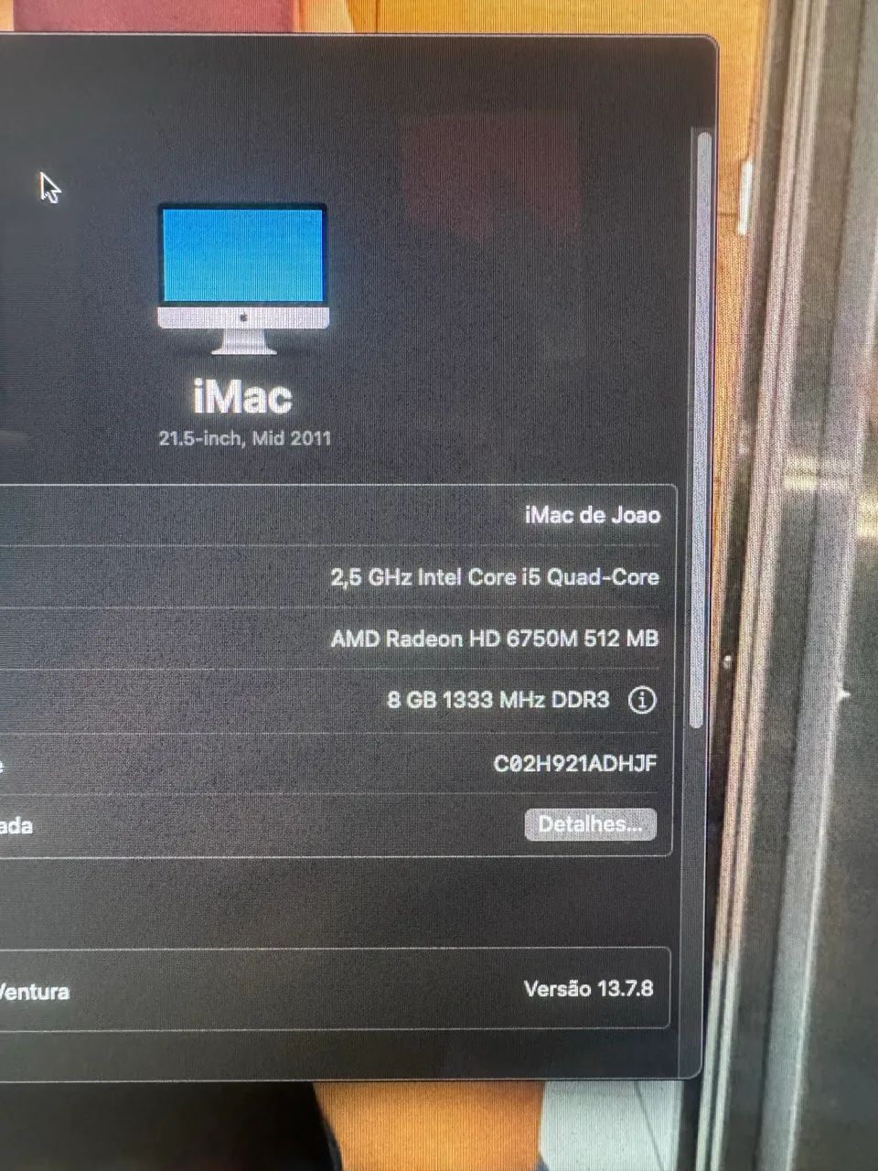 Apple iMac 2011 21.5インチ　1TB iMac 2011 21,5 Polegadas 1TB i5 - Computadores e Desktops - Sul