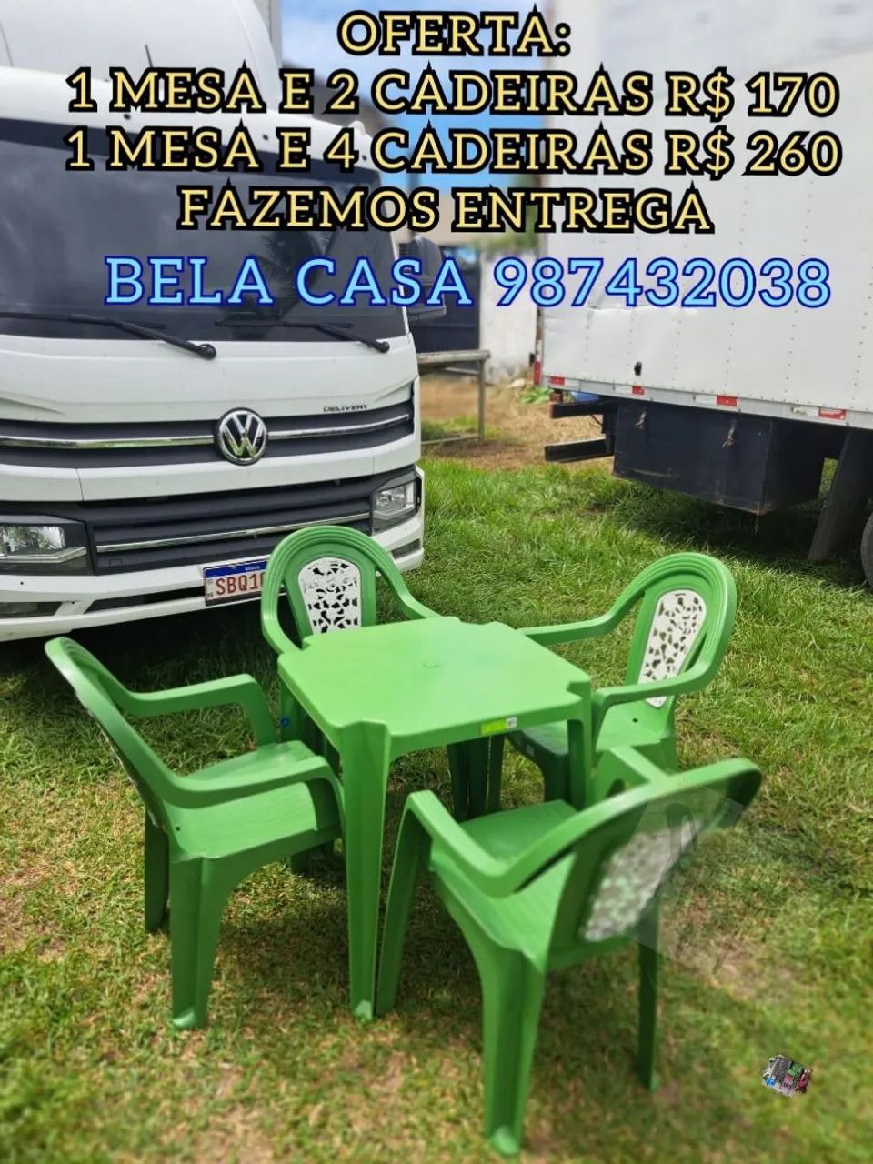 MESA COM PAR DE CADEIRAS 