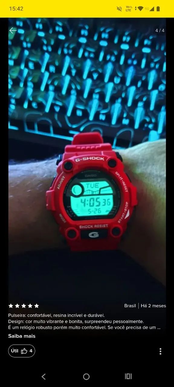 Relógio gshok vermelho  - Foto 3