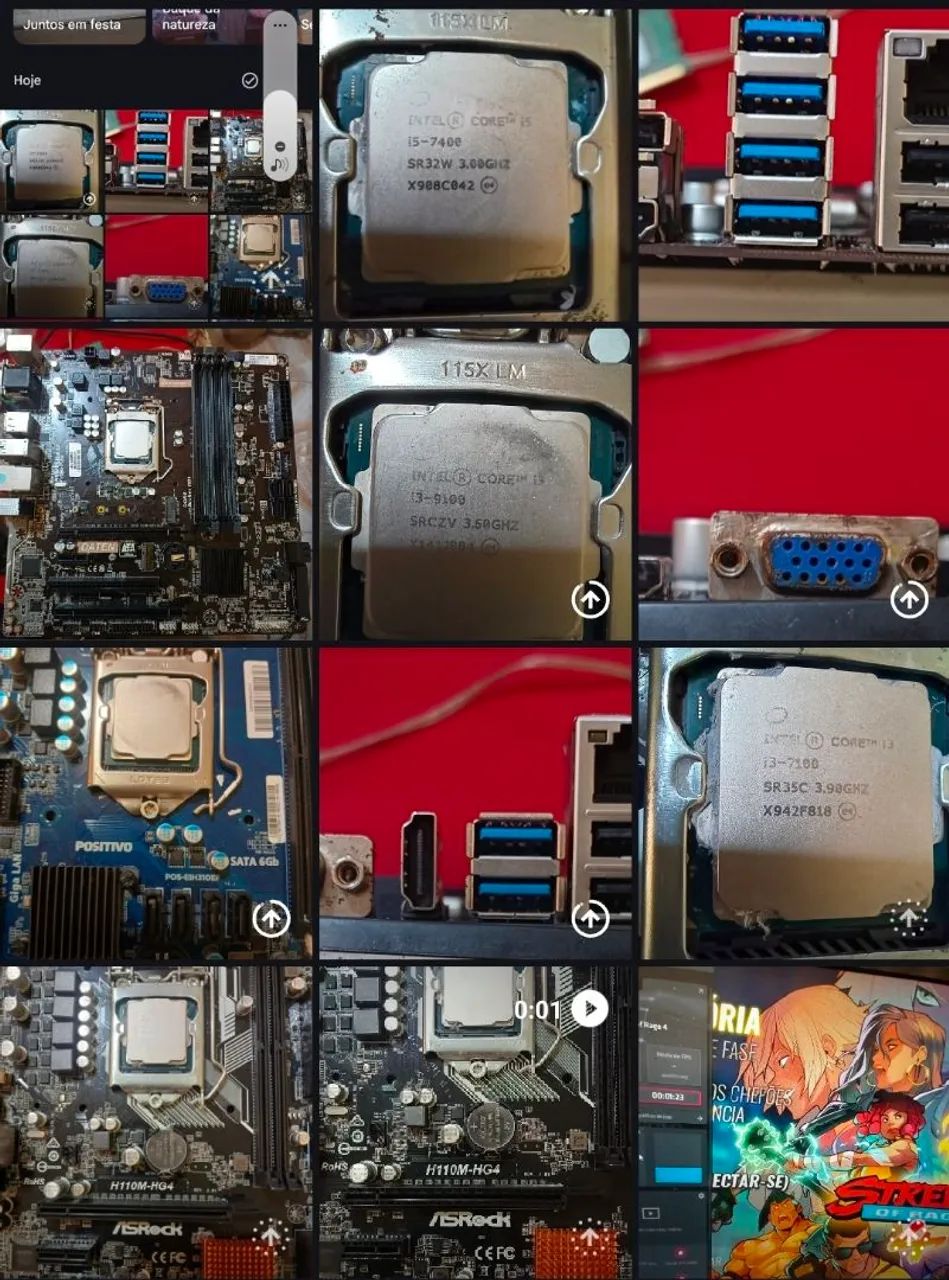 Lote de 3 Processadores intel