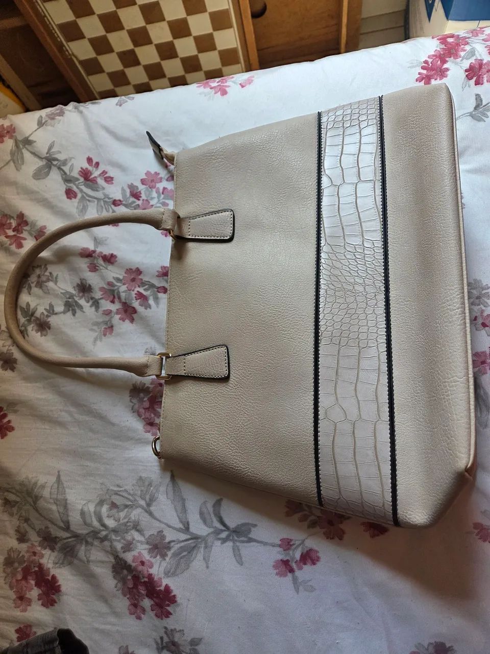 Bolsa feminina cor bege - Foto 3