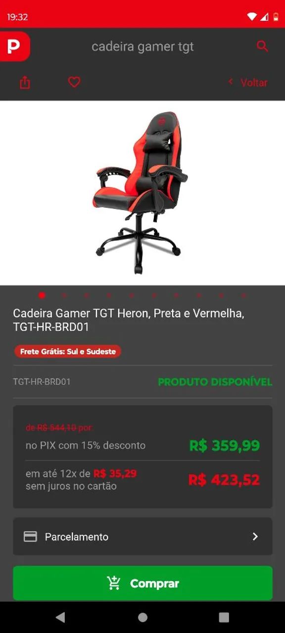 Cadeira gamer tgt  - Foto 3