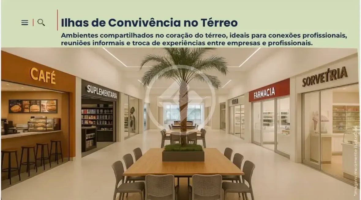 Sala comercial no edifício Fitmind Center, com 25,07m2, banheiro exclusivo. Locação $ 3.20 - Foto 2