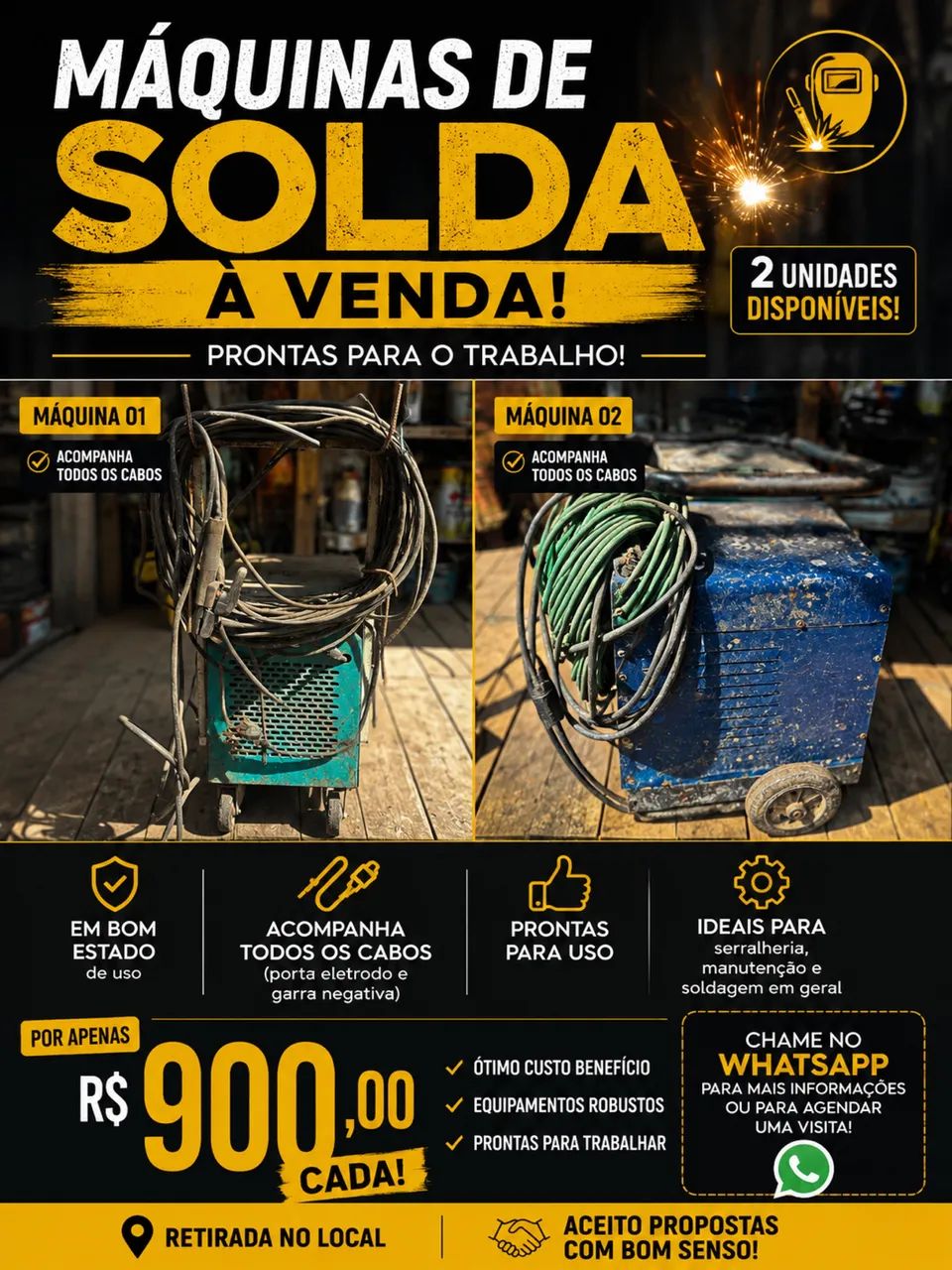 Vendo essas máquinas de solda cada uma 900