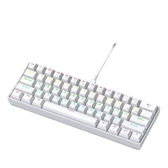 Teclado Mecânico 61% Branco - Foto 2