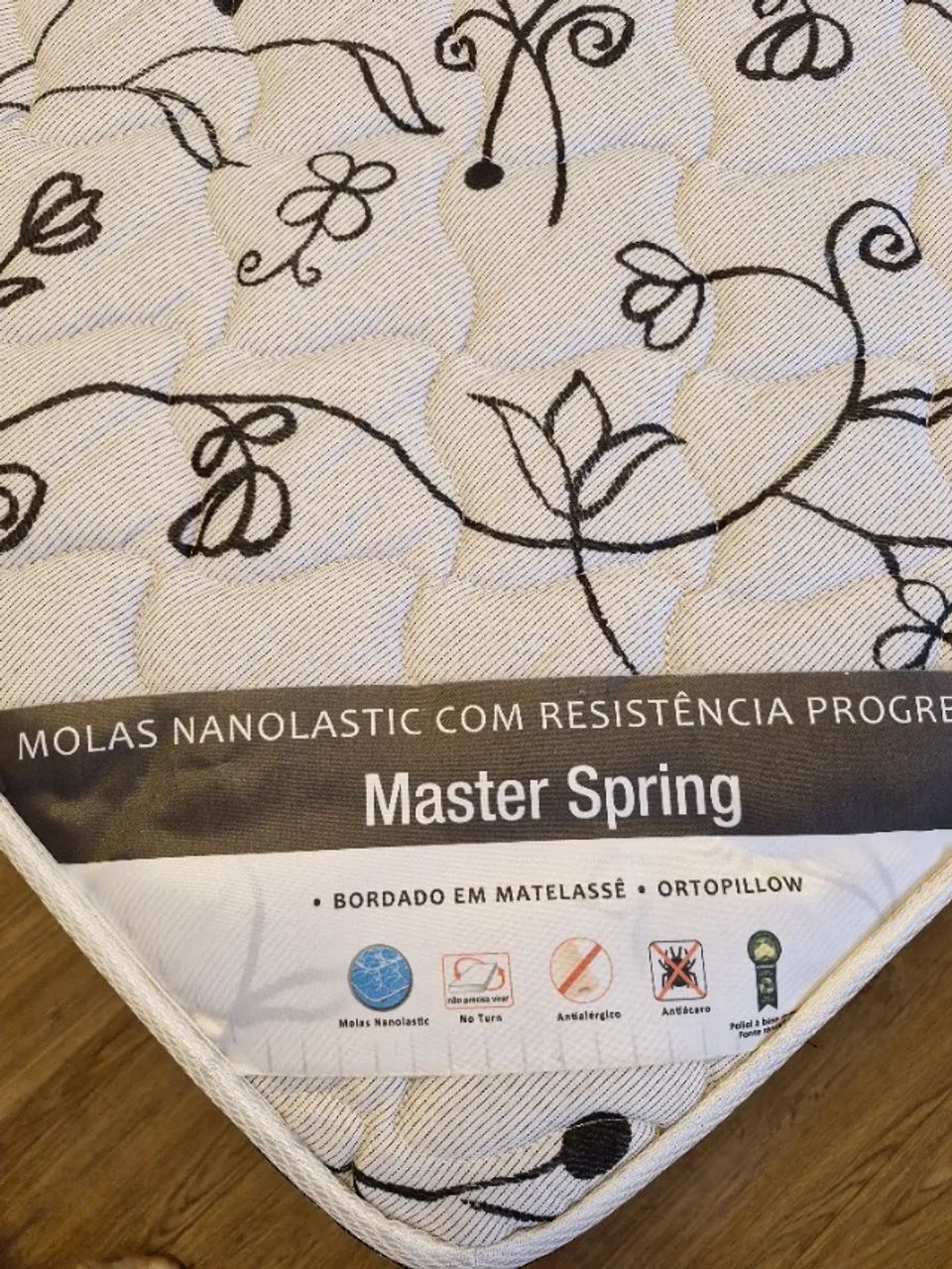 Cama BOX c/ Colchão Master Spring Molas Nanolastic Ortopillow Antiácaro - Foto 4