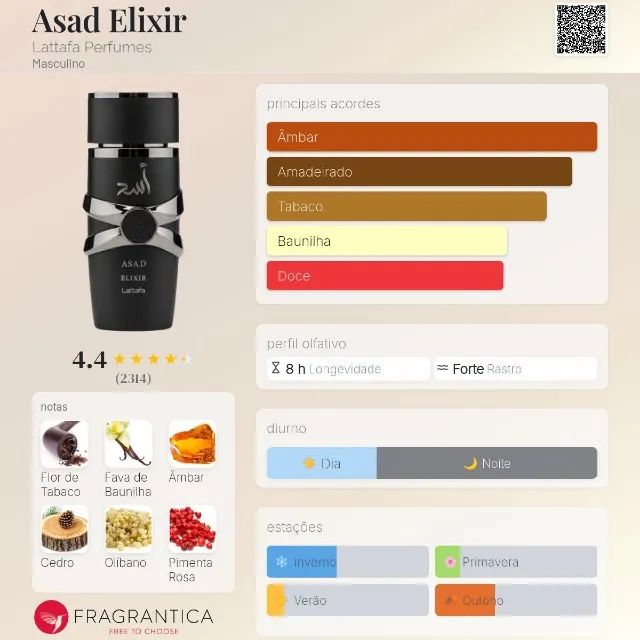 Perfume arabes - Asad Elixir Lattafa Perfumes 100ml * lacrado - Foto 2
