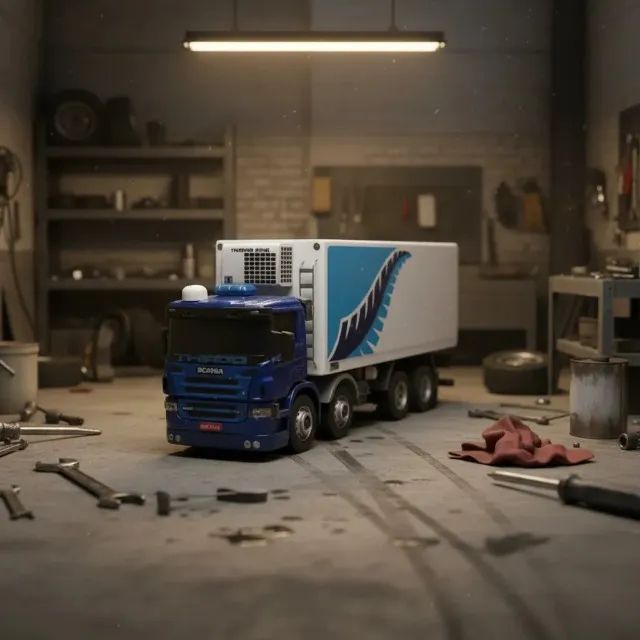 Miniatura caminhão Scania Bau bitruck  - Foto 3