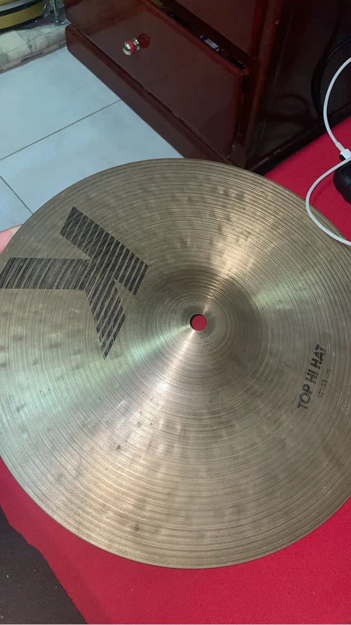 Pratos usados Zildjian K/Z Dyno Beat Hi Hat 13