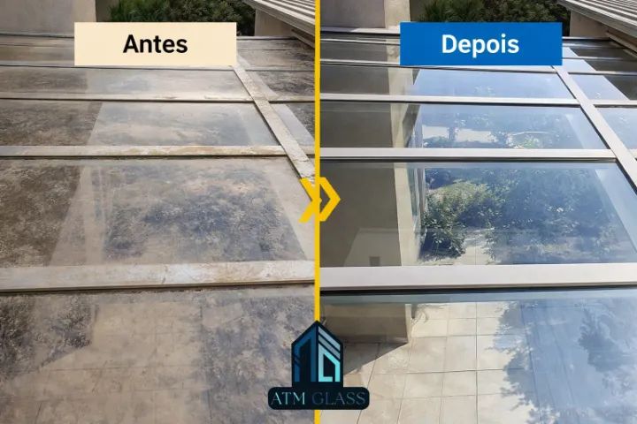 Manutenção de cobertura de vidro