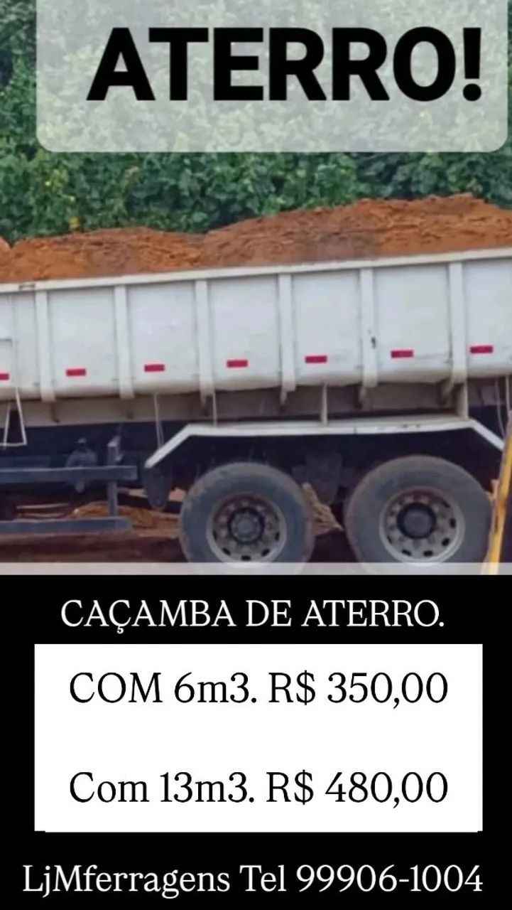 TRABALHAMOS COM ATERRO!