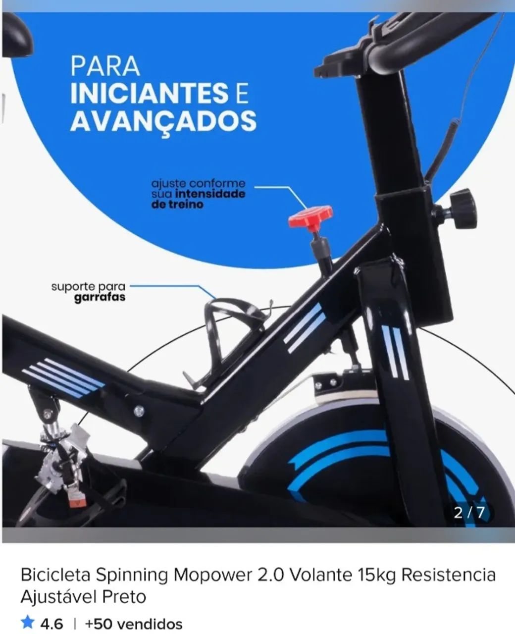 Bicicleta de spinning nova - Foto 2