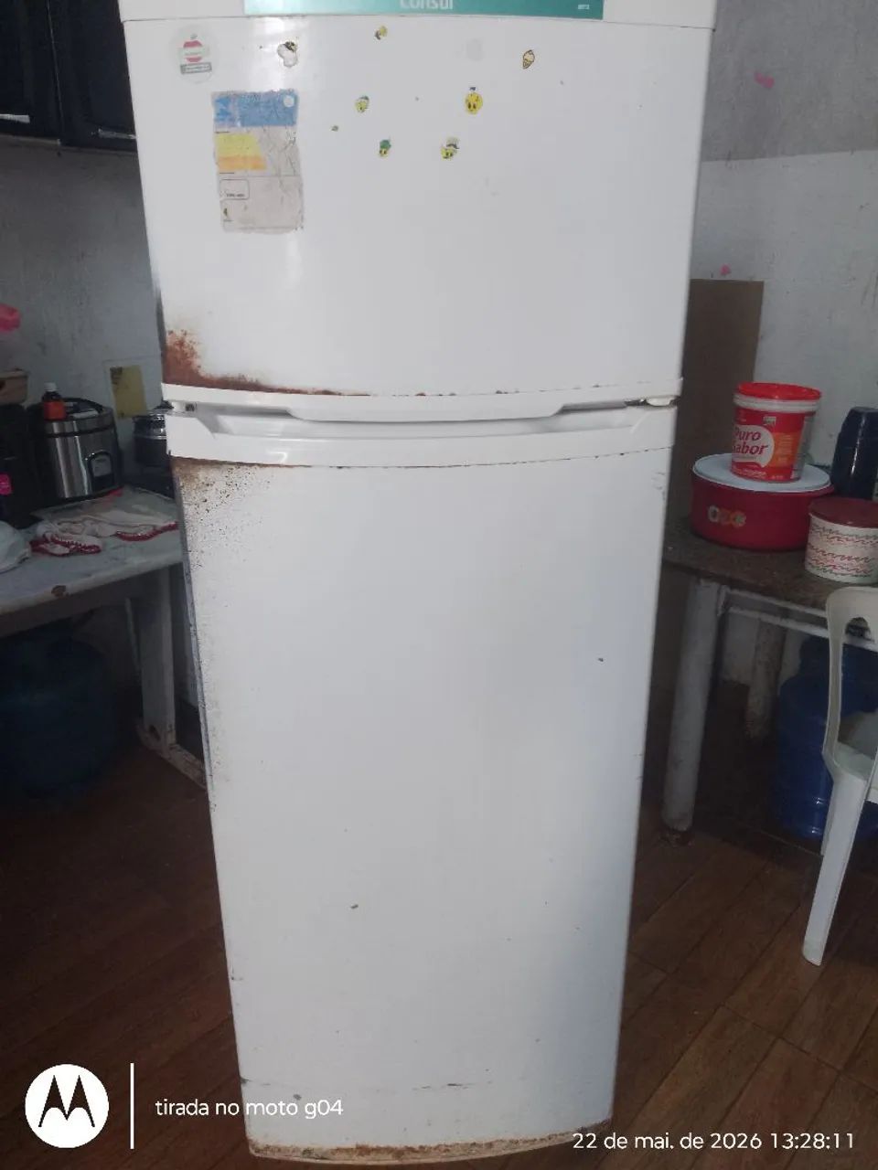 Geladeira usada com defeito 
