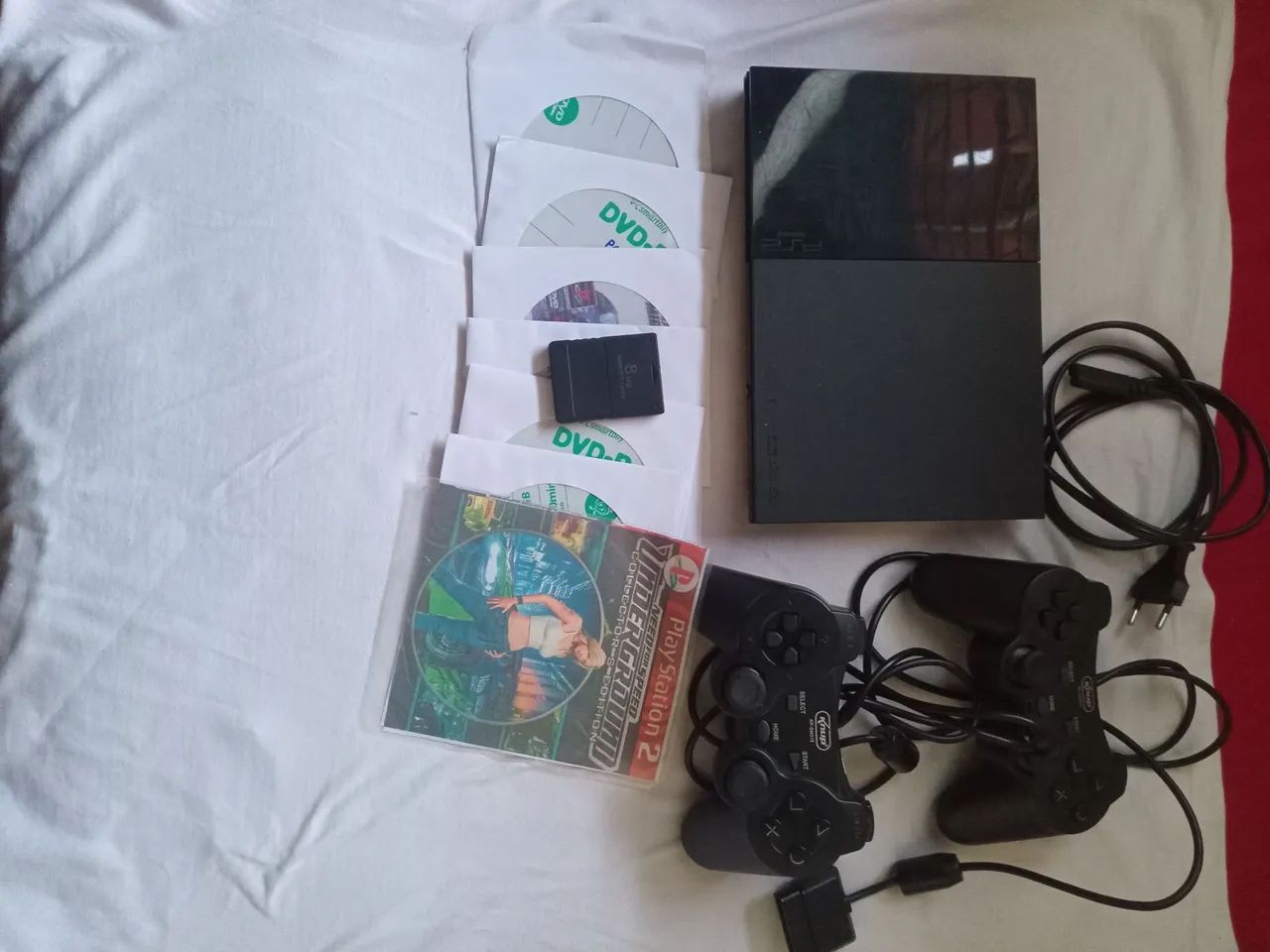 Playstation 2 com 2 controles  - Foto 2