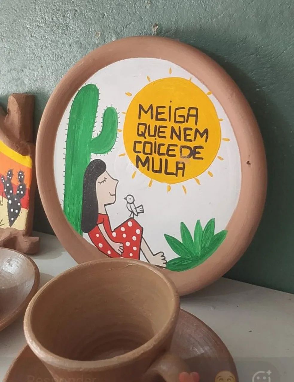 Pratos de barro pintado a mão  - Foto 2