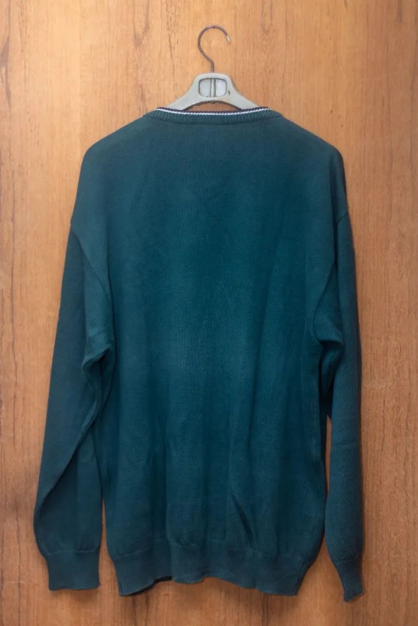 Cardigan Lacoste Verde - Tam M - Foto 2