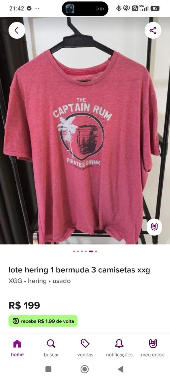 Lote roupas Hering XXG  - Foto 5