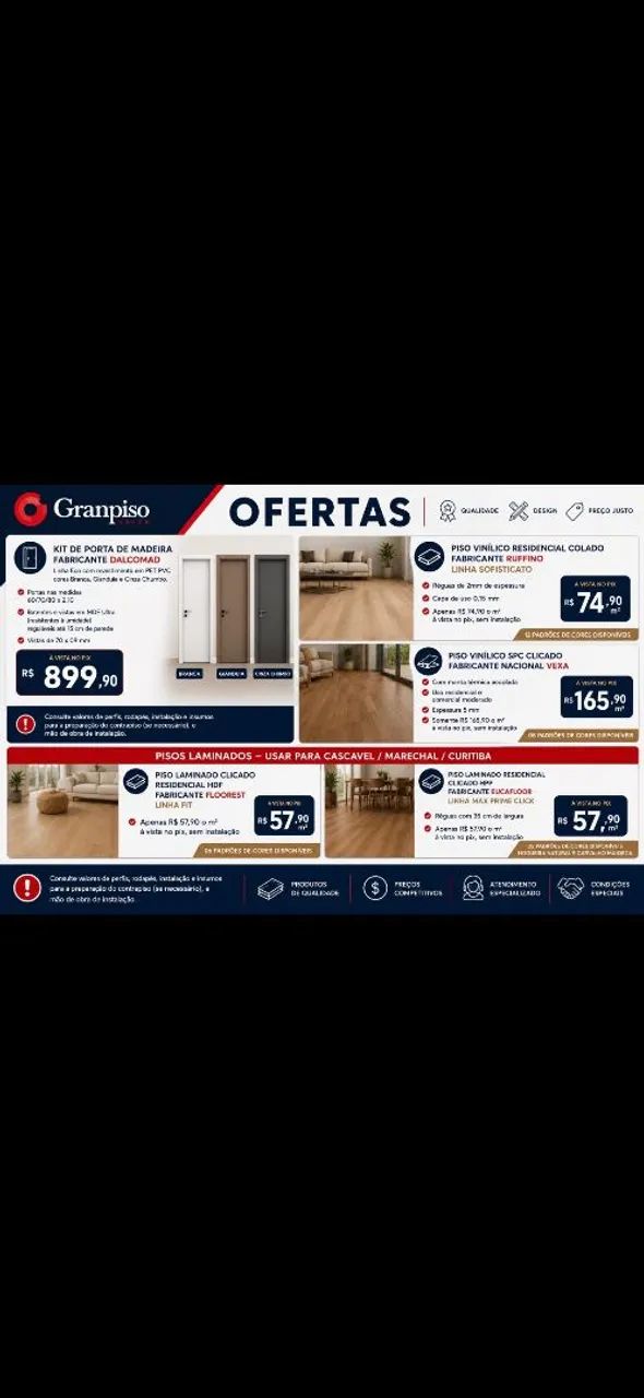Promoção Pisos Laminados 