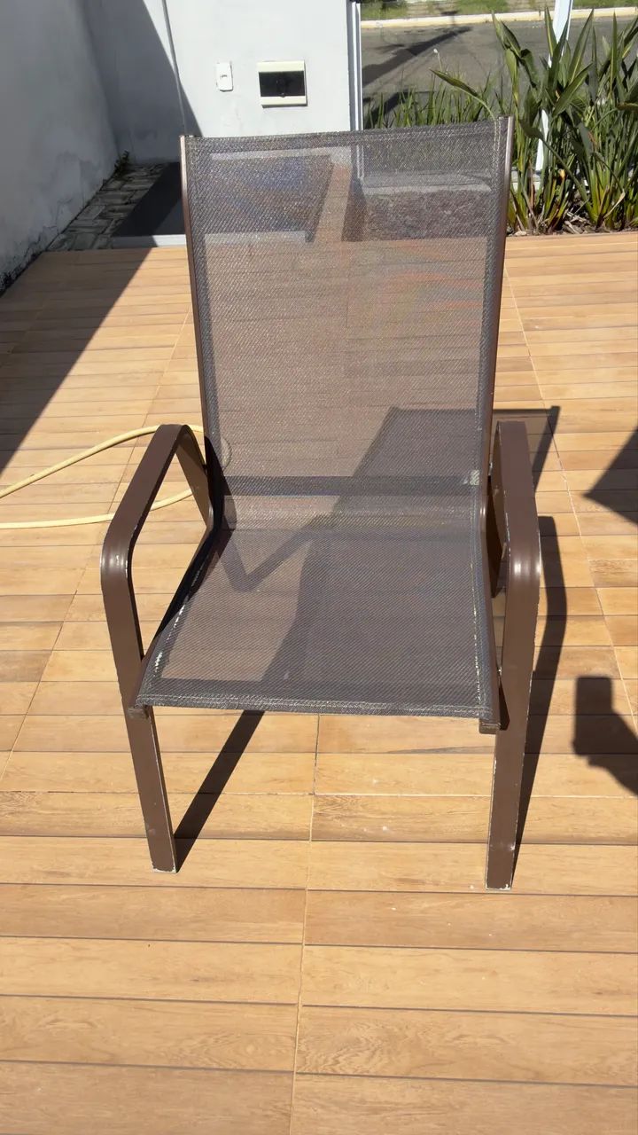 12 cadeiras de Tela Slim Marron - Foto 2