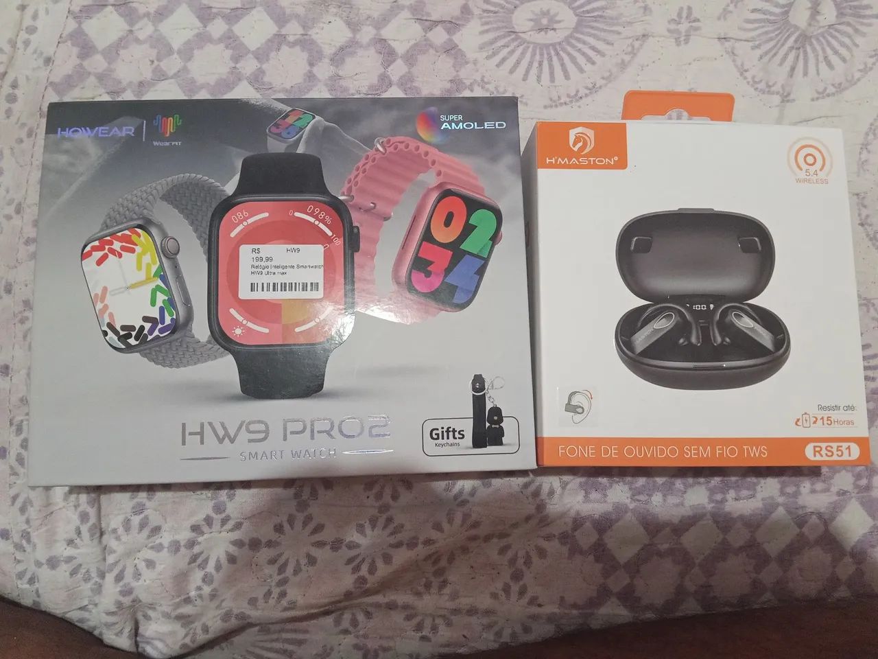 Relógio smartwatch e fone de ouvido - Foto 2