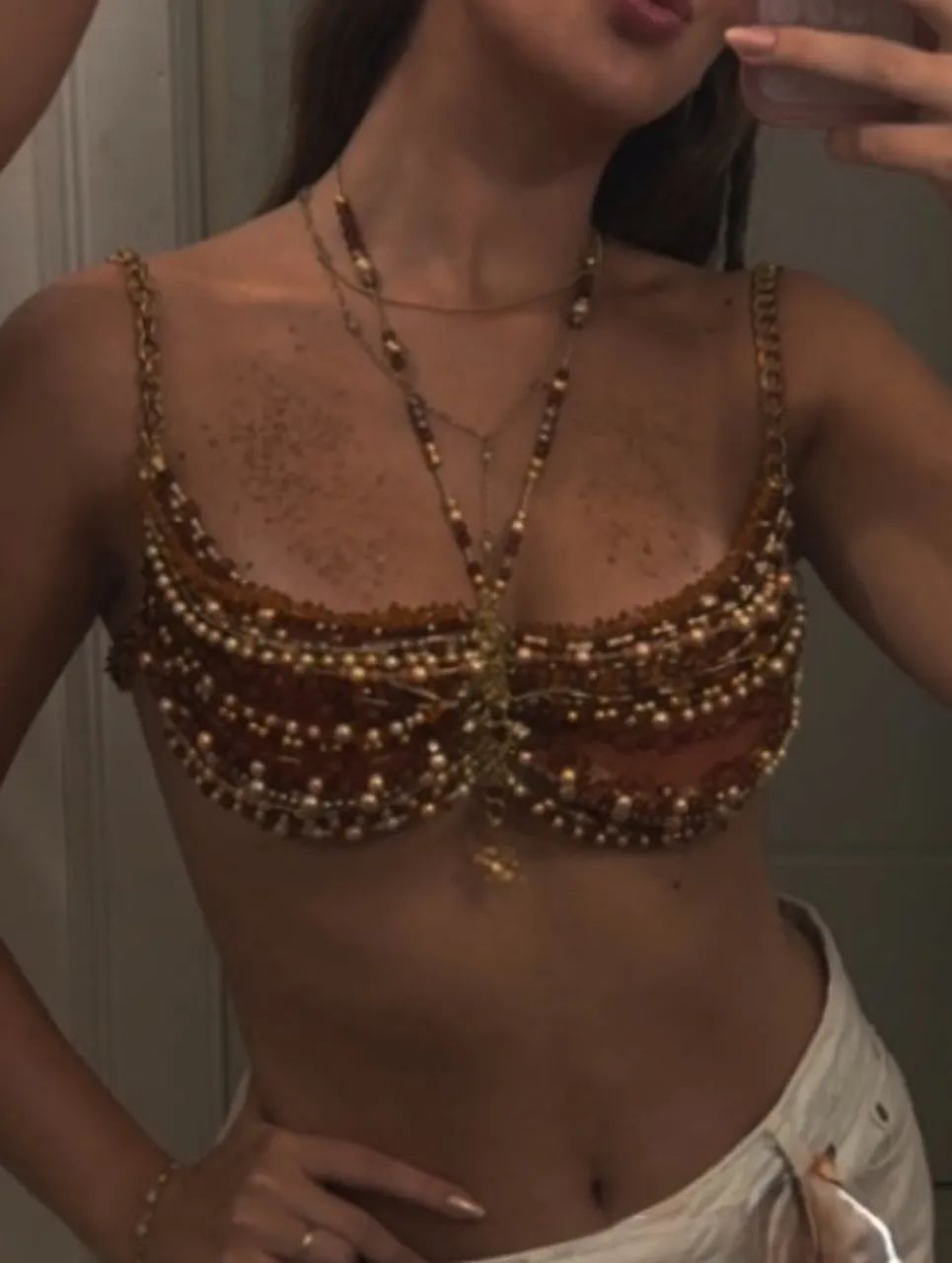 Top de miçangas 