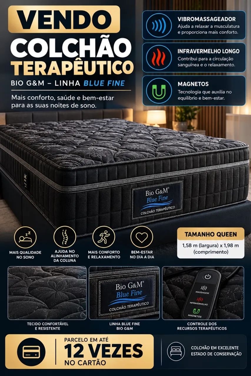 Colchão terapêutico com massagem 