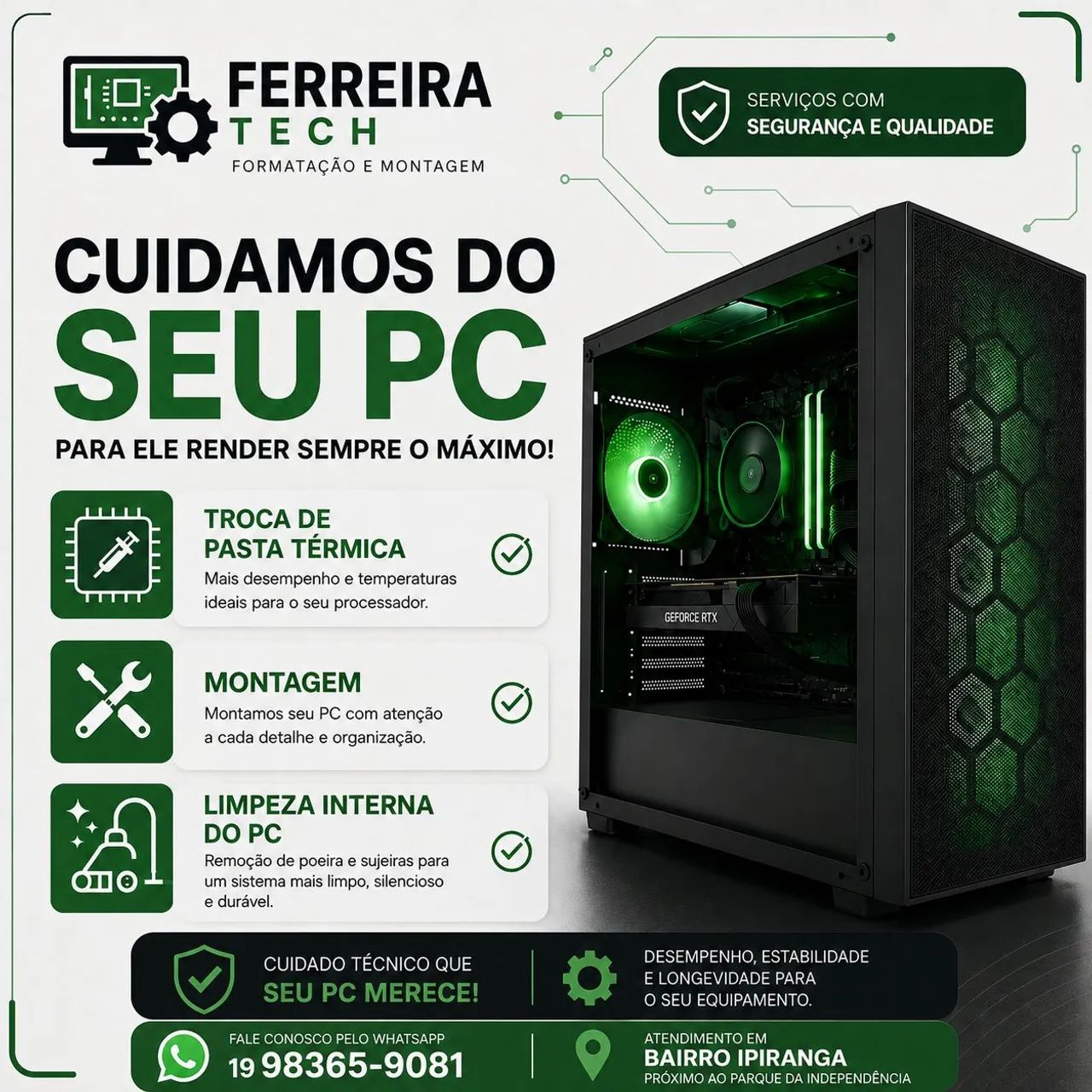 Limpeza, Troca de Pasta Térmica e Montagem de PC