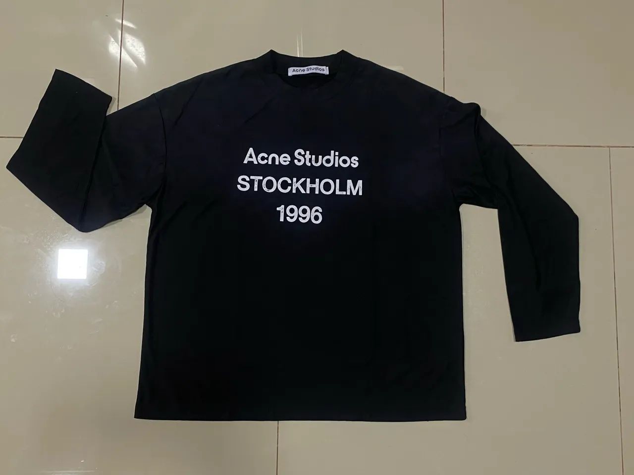 manga longa acne studios preta - p