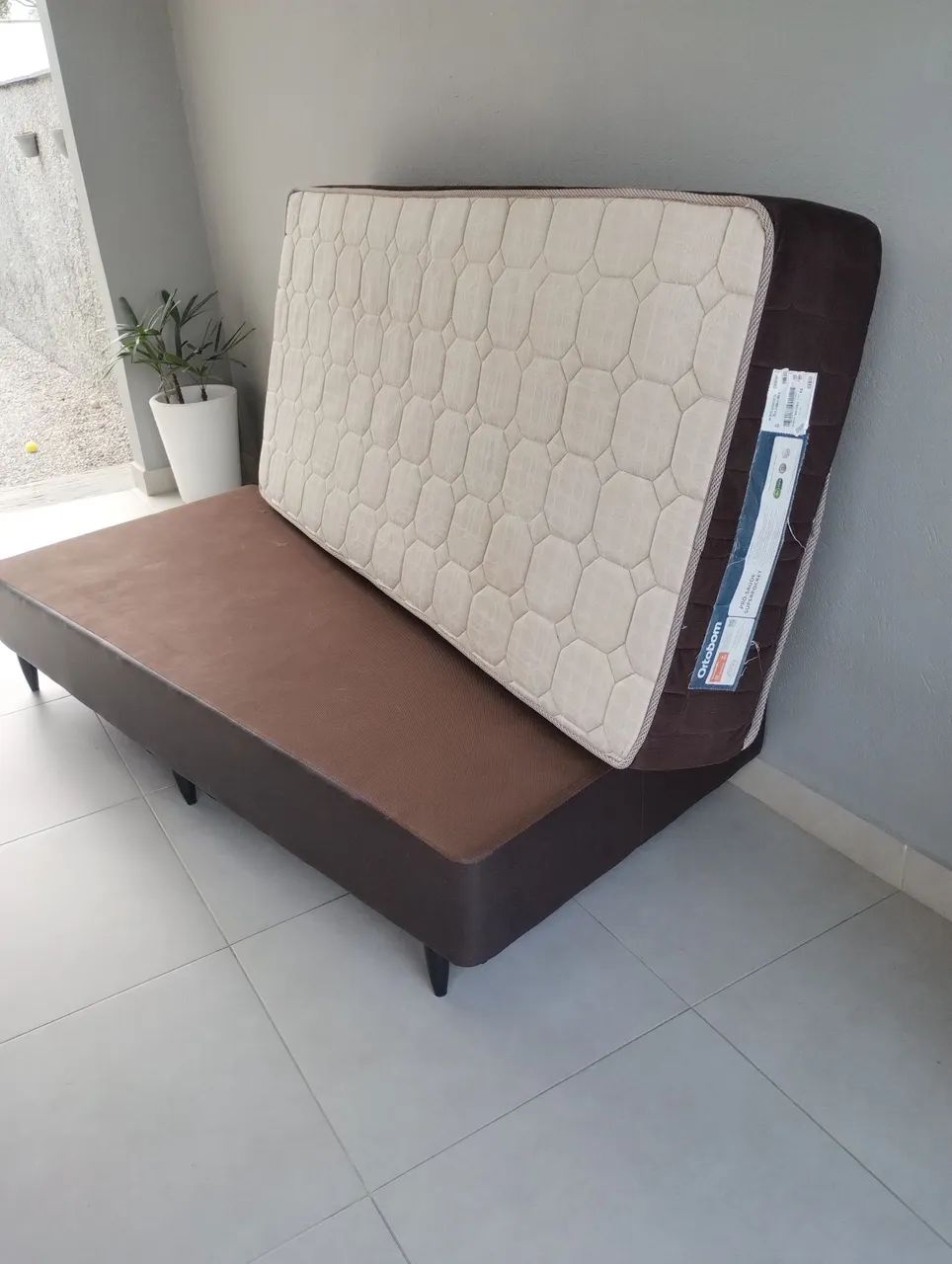 Cama box solteiro base e colchão box entrego ler anúncio  - Foto 2