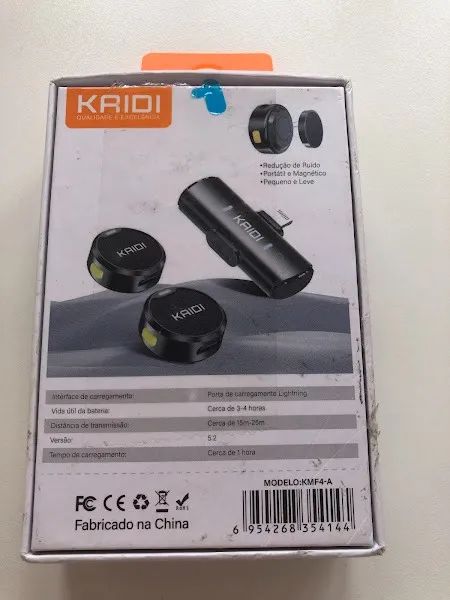 Microfone de lapela sem fio Kaidi KMF4-A - Foto 3