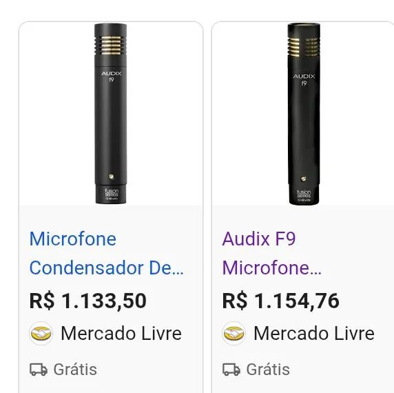 Vendo Microfone f9 Audix  - Foto 3