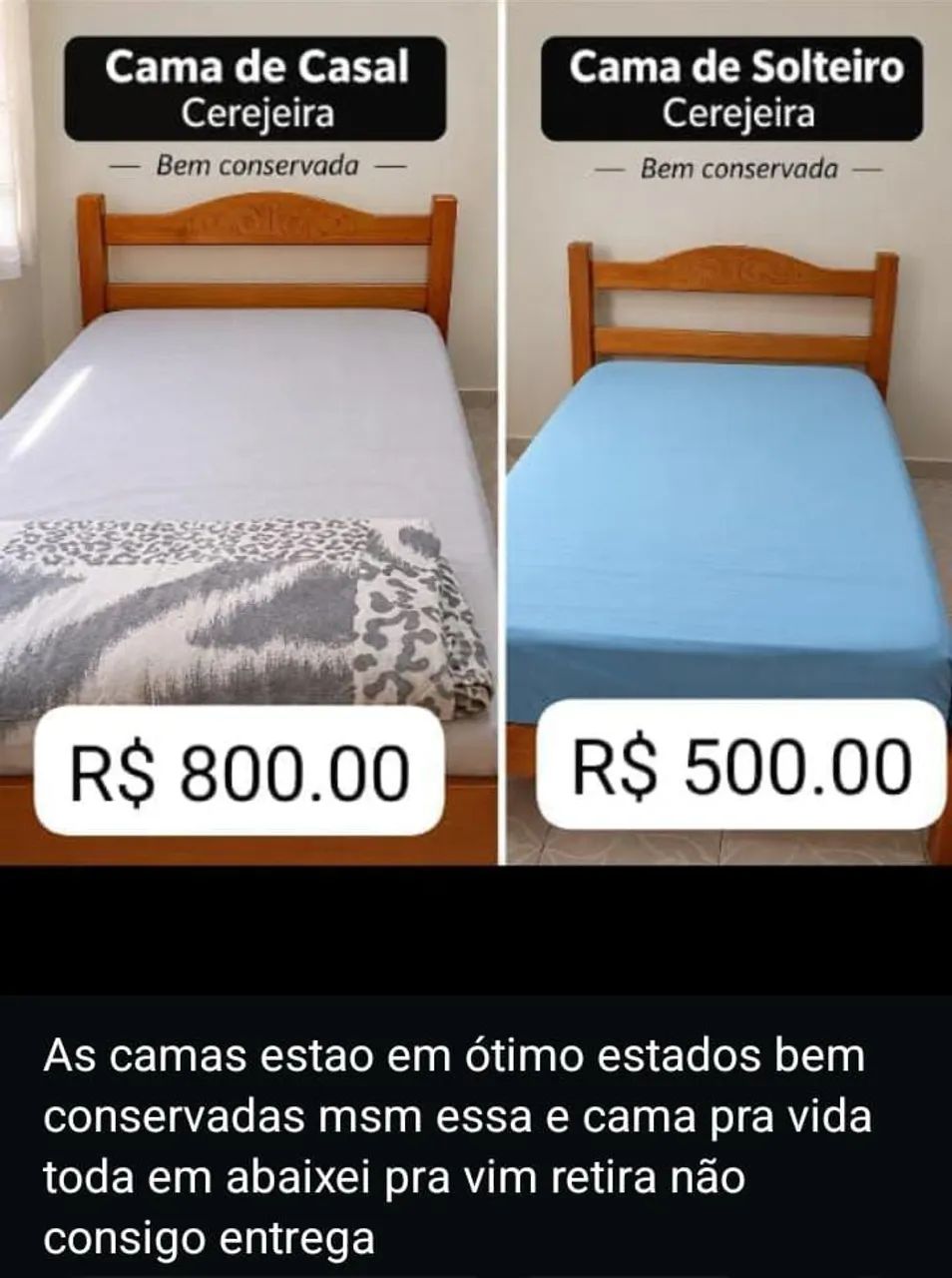 Camas de cerejeira 