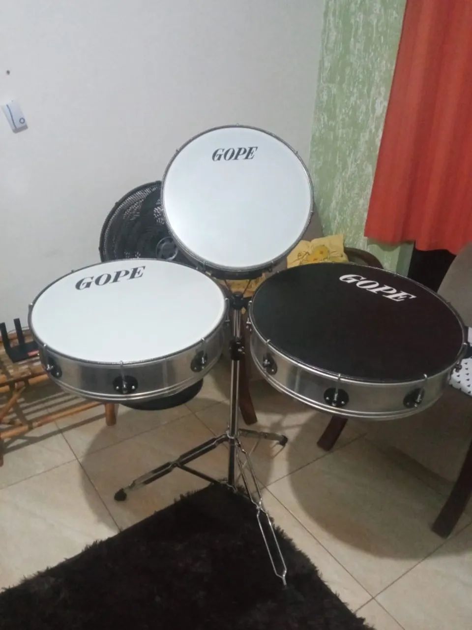 Trio de Surdos GOPE, 18, 20 e 22 polegadas 