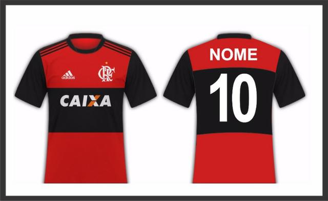 Camiseta flamengo personalizada com seu nome e numero
