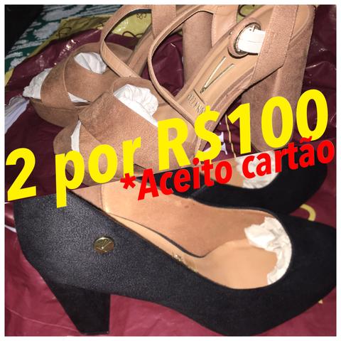 2 sapatos por R$100 tamanho 37 (vendo também separado)